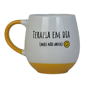 Caneca Branca/Amarela Terapia