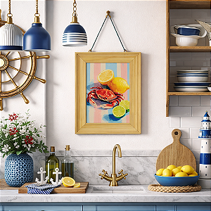 Quadro Caranguejo E Limoes