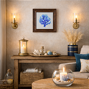 Quadro Coral Marinho Azul