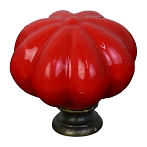 Puxador De Ceramica Vermelho