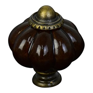 Puxador De Ceramica Marrom