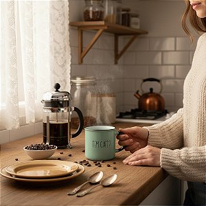 Caneca Verde Tem Café