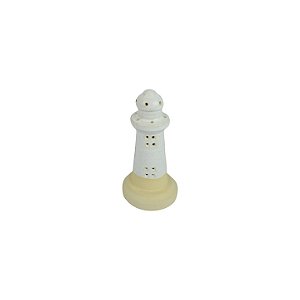 ENFEITE FAROL PEQUENO BRANCO E BEGE