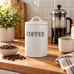 Pote para Café “Coffee” com Tampa