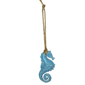 Cavalo-Marinho Azul Decorativo de Pendurar