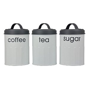 Conjunto de Latas Coffee e Tea 3 peças