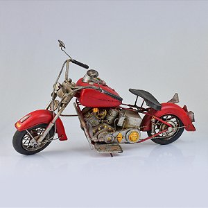 Moto Chopper Vermelha