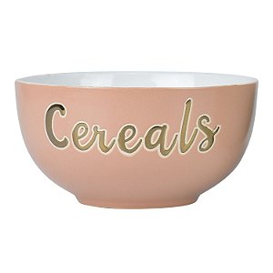Bowl Cereals Rosa em Cerâmica