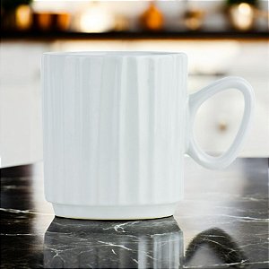 Caneca Black Branca em Cerâmica 350 ml