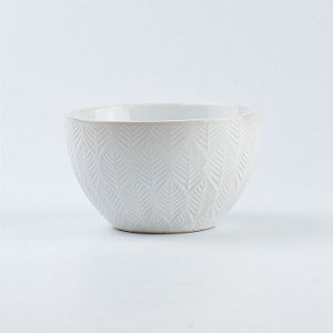 Bowl Lines Branco em Cerâmica