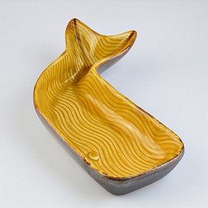 Petisqueira Baleia Amarela em Cerâmica