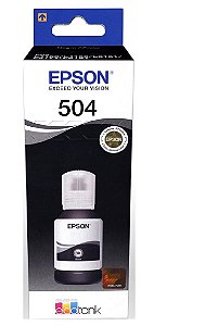 Refil Tinta Original Epson T504 504 Preto L6161 L4150 L4160 L6191 L6171 T504 127ml