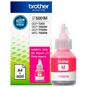 Refil Tinta Original Brother BT5001m Magenta DCP-T300 DCP-T500w DCP-T700w MFC-T800w Val 10/2018