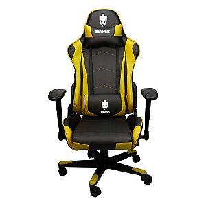 Cadeira Gamer Evolut EG-900 Amarelo C/ Preto Professional