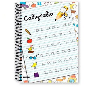 CADERNO UNIVERSITÁRIO CAPA DURA CALIGRAFIA 96 FOLHAS - SPIRAL