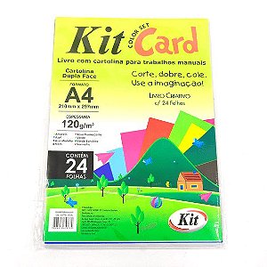 PAPEL COLOR SET KIT CARD A4 COLORIDO C/24FLS - KIT