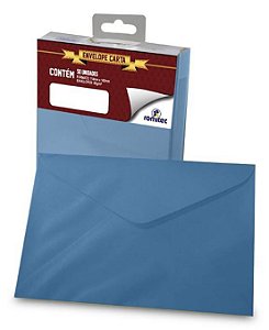 ENVELOPE CARTA 80G 114MMX162MM AZUL ROYAL C/50 UNIDADES - ROMITEC