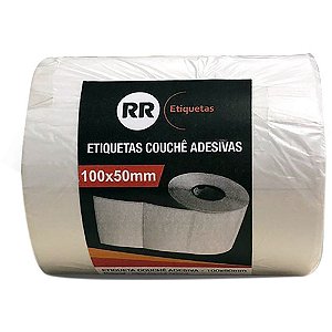 ETIQUETA COUCHÊ ADESIVA 100X50MM C/686 UNIDADES - RR ETIQUETAS