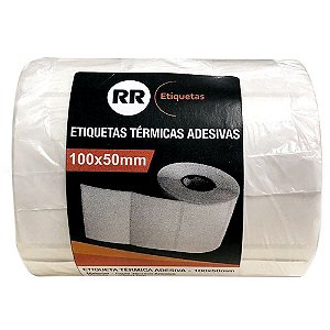 ETIQUETA TÉRMICA ADESIVA 100X50MM C/686 UNIDADES - RR ETIQUETAS