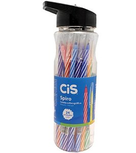CANETA ESFEROGRÁFICA CIS SPIRO 0.7MM C/24 UNIDADES - CIS
