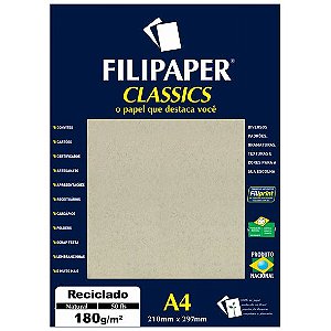 PAPEL RECICLADO 180 G/M² A4 NATURAL C/50 FLS - FILIPERSON