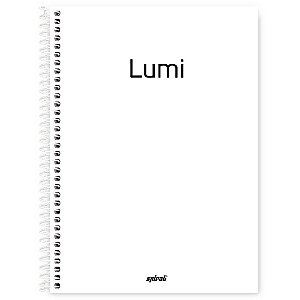 CADERNO UNIVERSITÁRIO CAPA DURA LUMI BRANCO 80 FOLHAS - SPIRAL