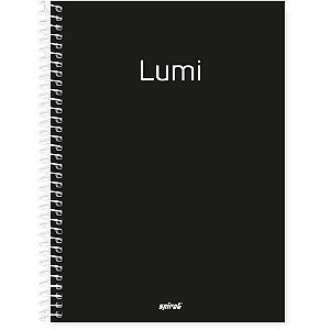 CADERNO UNIVERSITÁRIO CAPA DURA LUMI PRETO 80 FOLHAS - SPIRAL