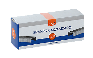 GRAMPO 26/6 GALVANIZADO C/5000 UNIDADES - BRW