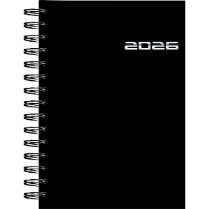 AGENDA ESPIRAL EXECUTIVA CAPA DURA CLÁSSICA MD PRETA 2026 - KIT