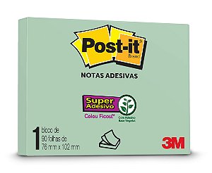 BLOCO ADESIVO POST-IT 657 76MMX102MM MENTA 90 FLS - 3M