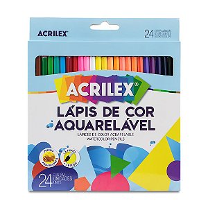 LÁPIS DE COR AQUARELÁVEL 24 CORES - ACRILEX