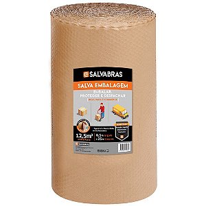 PAPEL KRAFT COM PLÁSTICO BOLHA 0,5MX25M - SALVABRAS