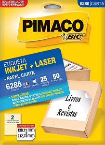 ETIQUETA CARTA 6286 25 FOLHAS - PIMACO