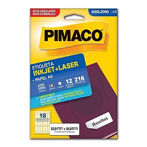 ETIQUETA A5Q-2050 12 FOLHAS - PIMACO