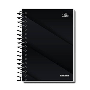 CADERNO 1/4 ESPIRAL CAPA DURA OFFICE 200 FLS - PAUTA BRANCA