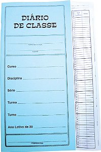 DIÁRIO DE CLASSE MENSAL 12 FLS C/10 UNIDADES - TAMOIO