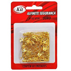 ALFINETE DE SEGURANÇA Nº 2 OURO C/60 UNIDADES - KIT