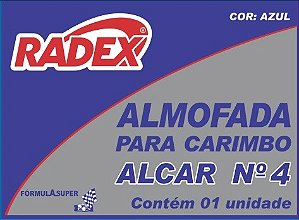 ALMOFADA PARA CARIMBO ALCAR Nº 4 AZUL - RADEX