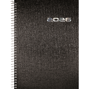 AGENDA ESPIRAL EXECUTIVA CAPA DURA CLÁSSICA GRANDE 2026 - KIT