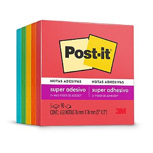 BLOCO ADESIVO POST-IT CUBO DIVERSÃO 76MMX76MM 450 FLS - 3M