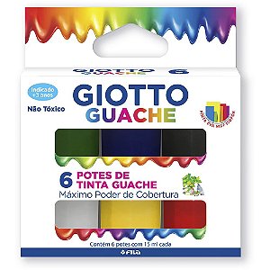 TINTA GUACHE 15ML C/6 CORES - GIOTTO