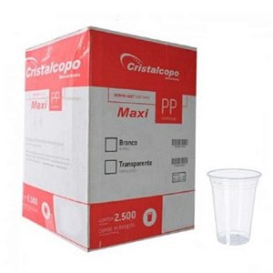 COPO DESCARTÁVEL PP 200ML TRANSPARENTE C/2500 - CRISTALCOPO