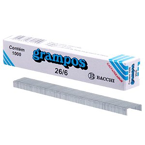 GRAMPO 26/6 GALVANIZADO C/1000 UNIDADES - BACCHI