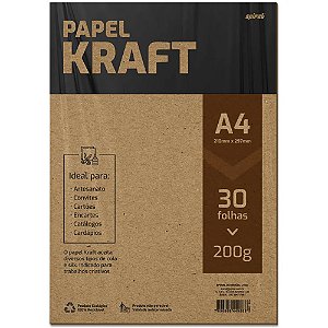 PAPEL KRAFT A4 200G C/30 FLS - SPIRAL