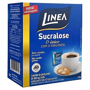 ADOÇANTE EM PÓ SUCRALOSE 50 SACHÊS - LINEA