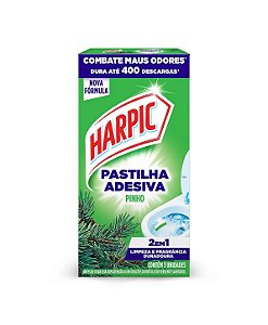 HARPIC PASTILHA ADESIVA 2 EM 1 PINHO C/3 UNIDADES - RECKITT BENCKISER