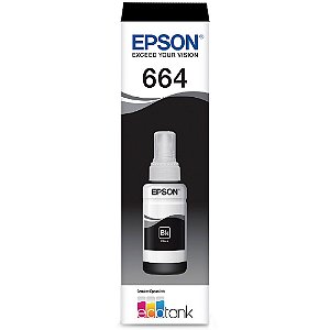 GARRAFA DE TINTA EPSON T664120-AL PRETO - 70ML