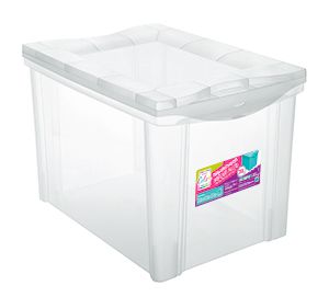 ORGANIZADOR PLÁSTICO MÉDIO ALTO 30L CRISTAL - ORDENE