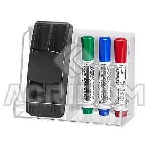 SUPORTE PARA APAGADOR E PARA 3 CANETAS DE QUADRO BRANCO - ACRIBOM