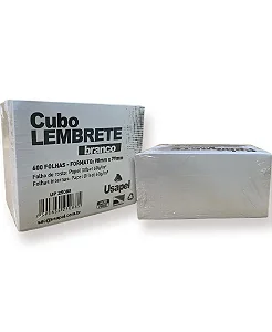 CUBO LEMBRETE 98MMX79MM BRANCO C/600 FLS - USAPEL